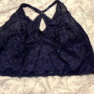 Blue lace bralette from Torrid